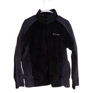 Columbia Sportswear Full Zip Fleece Jacket Gray Outdoor Hiking